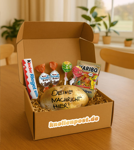 Die süße Knollenpost – Geschenkbox mit Kartoffel & Snacks